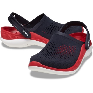 Crocs Sandale LiteRide 360 Clog (superweich, leicht) navyblau/rot - 1 Paar